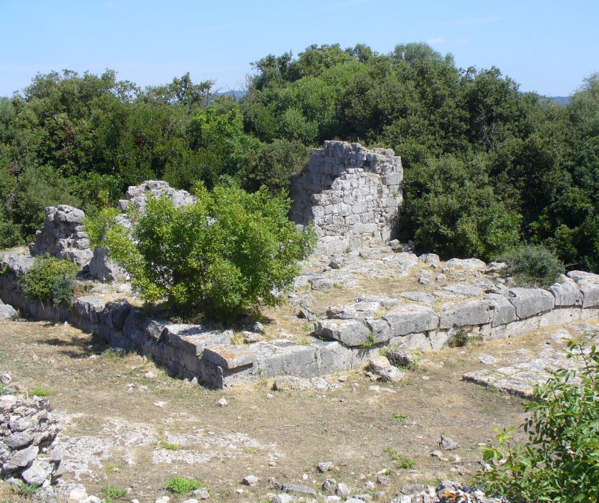 Remains of Temple D, Cosa, Tuscany, July 2011